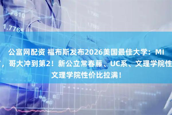 公富网配资 福布斯发布2026美国最佳大学：MIT重回榜首，哥大冲到第2！新公立常春藤、UC系、文理学院性价比拉满！