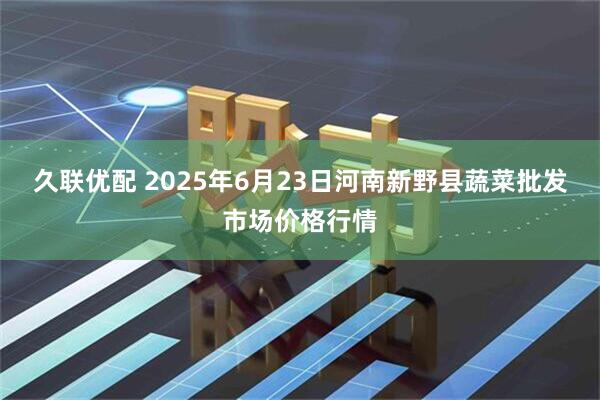久联优配 2025年6月23日河南新野县蔬菜批发市场价格行情